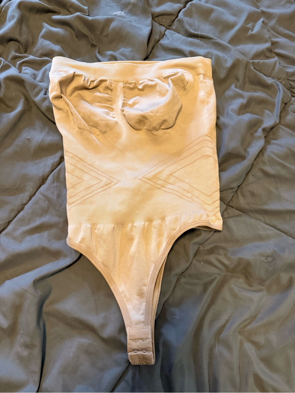 High-Waist Shaping Bodysuit in Beige